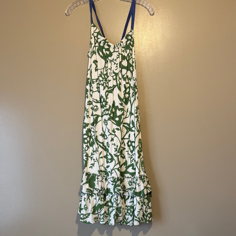 GAP Green and White Floral Sundress